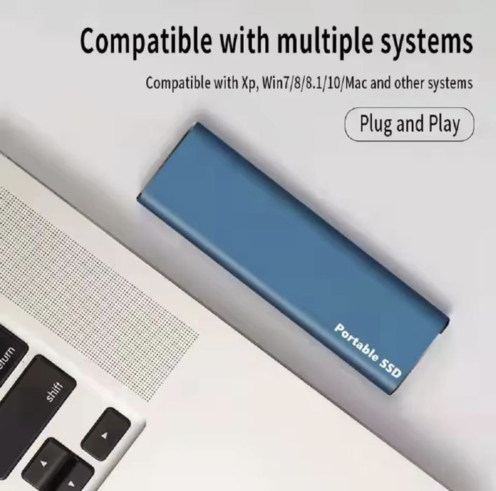 Зовнішній ssd диск 2ТВ USB 3.1 Type-C пам'ять для ПК телефонів