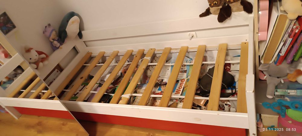 Łóżko dziecięce drewniane z materacem 70×160