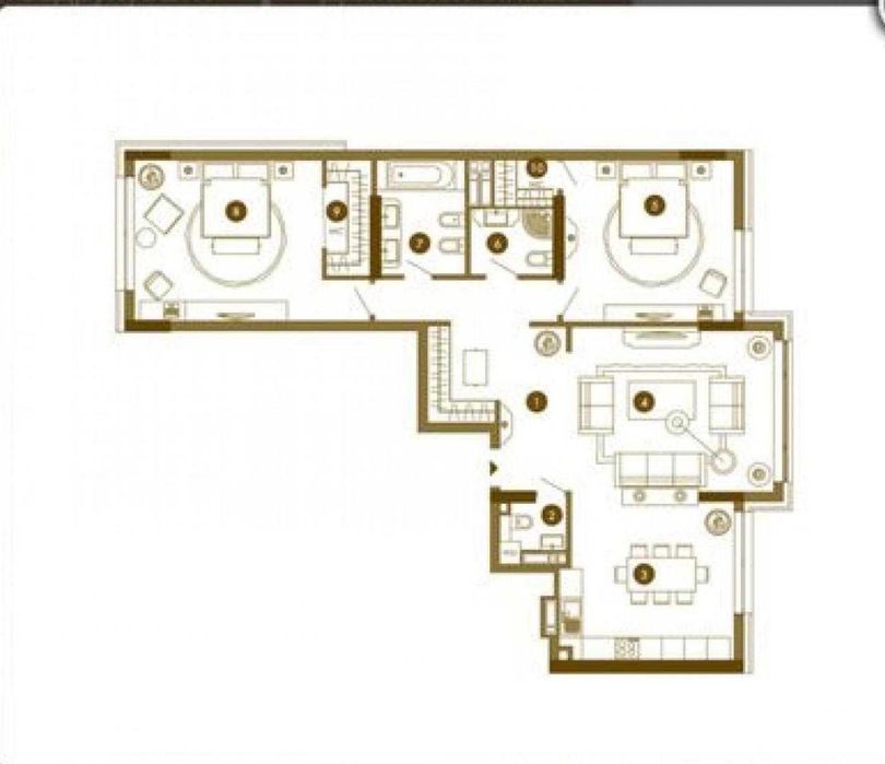 3к квартира 122м2 в ЖК Obolon Residences Оболонь Резіденс Резиденс