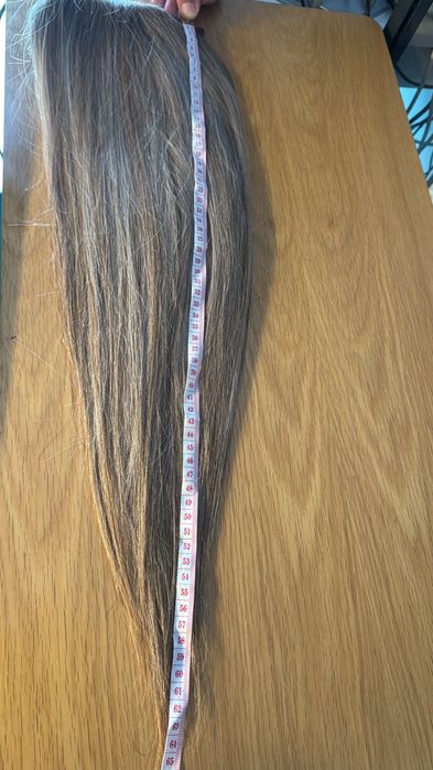 Tic tac de cabelo humano loiro liso 60cm