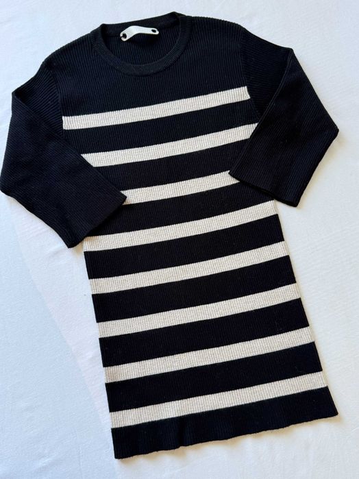 Sweter Co'Couture w paski lekki delikatny czarny