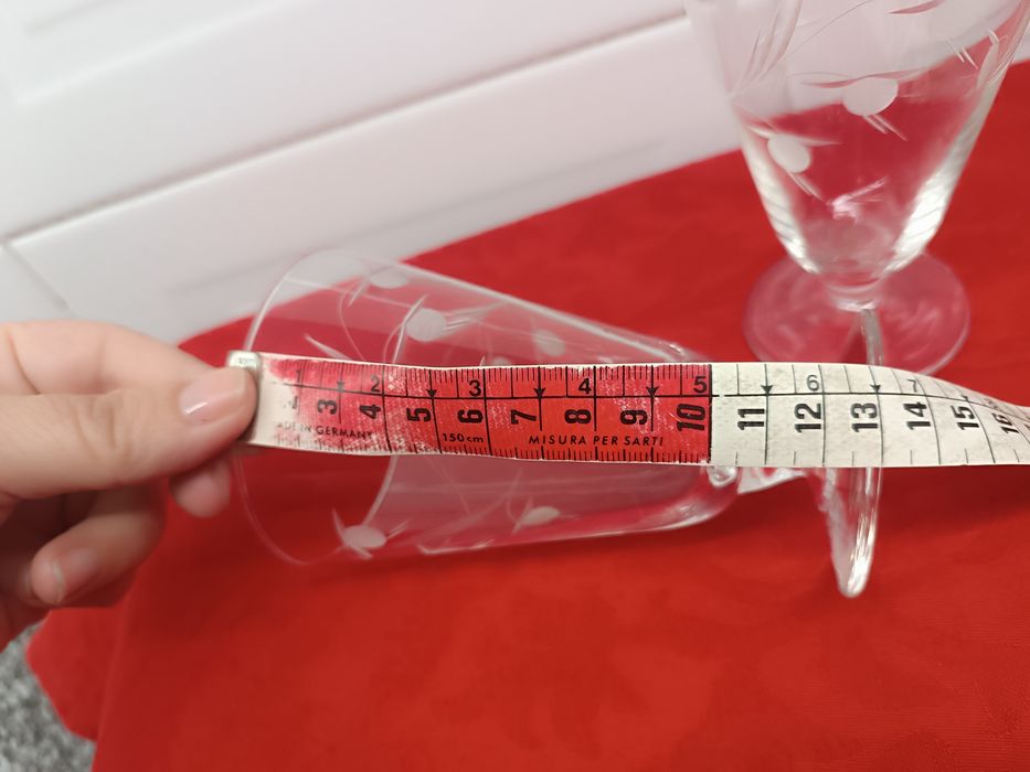 Conjunto de 2 Copos Cristal Antigo. 13 cm