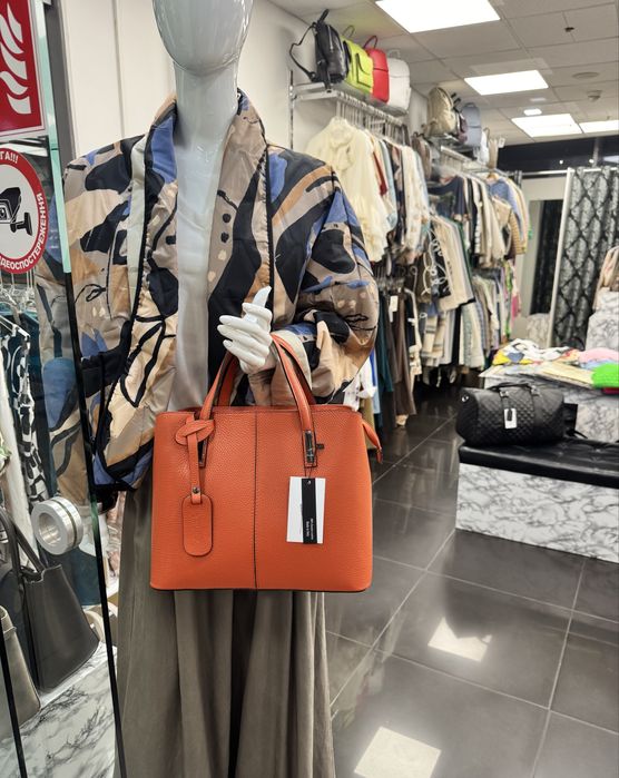 Сумка шкіряна  А4 Сумка терракот шоколад беж кожаная черная