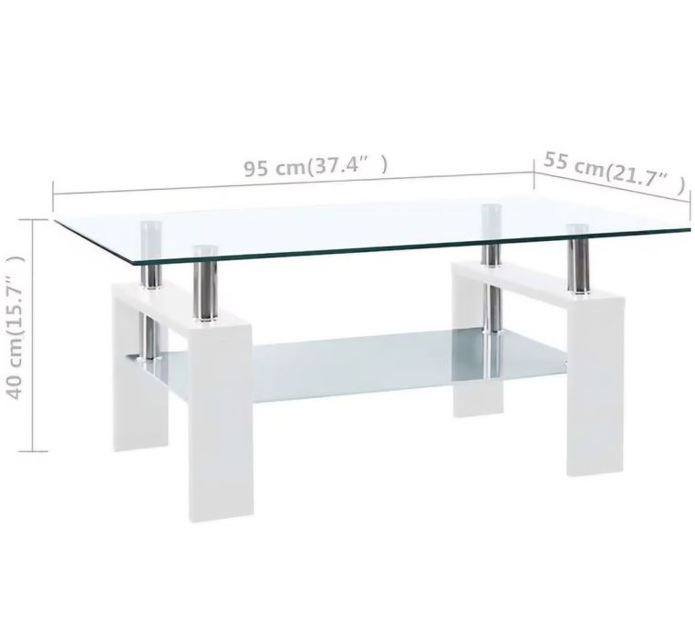 Mesa Centro Vidro Temperado
