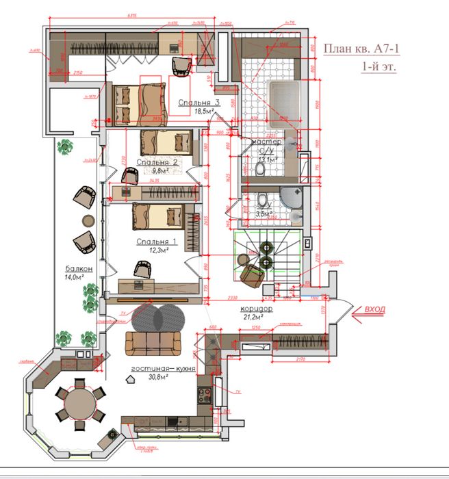 Многокомнатная квартира по адресу Куликово поле пл. (площадь 201 м²) - Atlanta.ua - фото 22