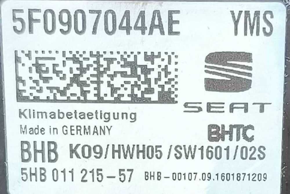 Comando Chauffage / Sofagem 5F0907044AE - SEAT LEON ST