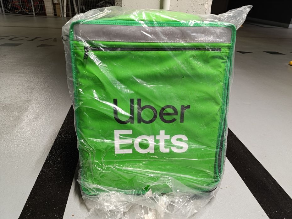 Zielony plecak teleskopowy nowy w folii Uber eats