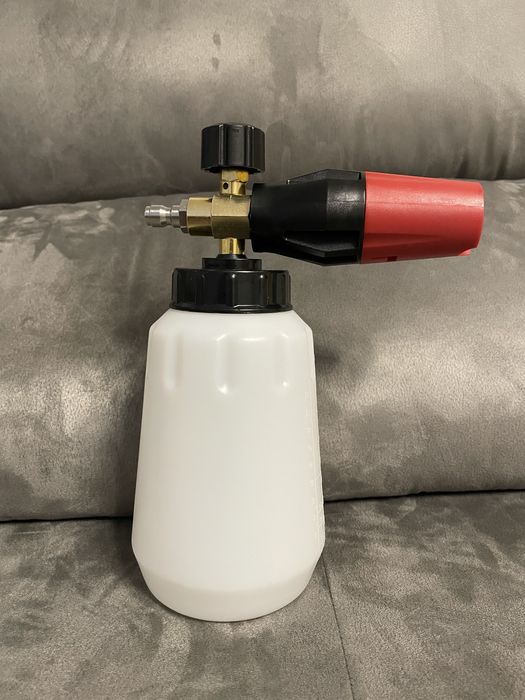 Kit pistola pressao agua + 5 bicos + canon foam