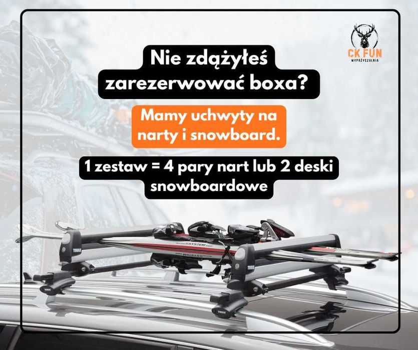 bagażnik dachowy, box dachowy, uchwyt rowerowy, wypożyczalnia