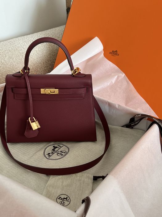 Torebka Kelly 25 skóra epsom burgund