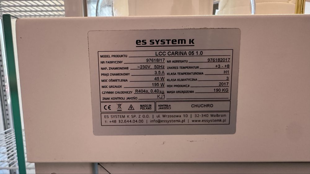 Es System K Carina 05 1.0 (witryna chłodnicza / cukiernicza)