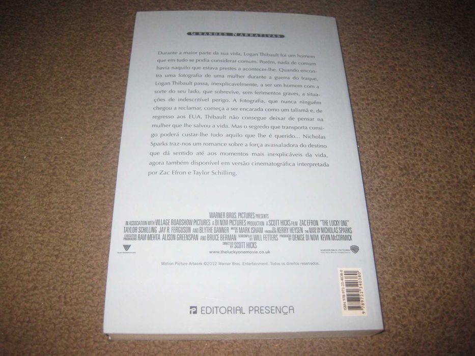 Livro "Um Homem Com Sorte" de Nicholas Sparks