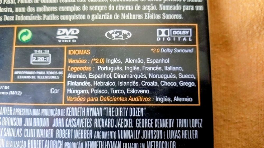 DVD Doze Indomaveis Patifes, Dirty Dozen