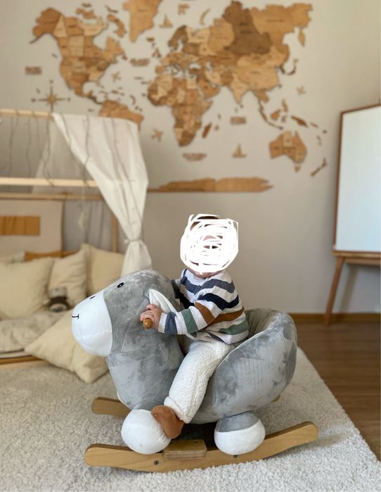 Ослик каталка мякий , зручний до 3х років крісло гойдалка