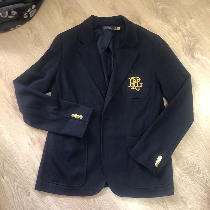Трикотажний піджак жакет з монограмою жакет ralph lauren xxl-3xl