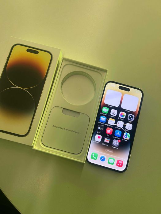 OKAZJA! iPhone 14 Pro 128GB Gold z pudełkiem (bateria 100%)
