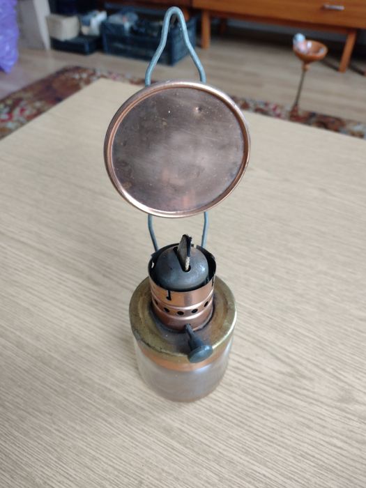 Lampa naftowa, PRL, miedziana