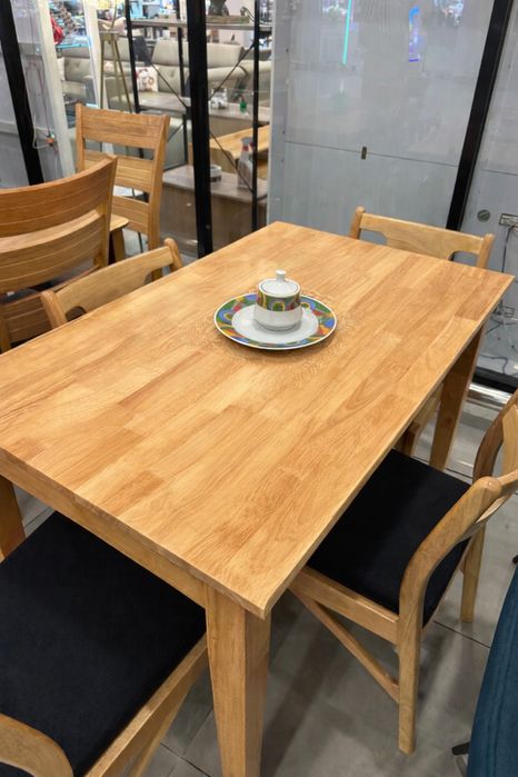 NOWY! DREWNIANY, rozkładany stół 120-180 cm+4 MIĘKKIE krzesła, OKAZJA!