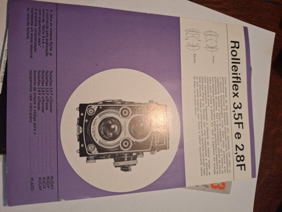 Maquinas fotográficas vintage folhetos  promocionais
