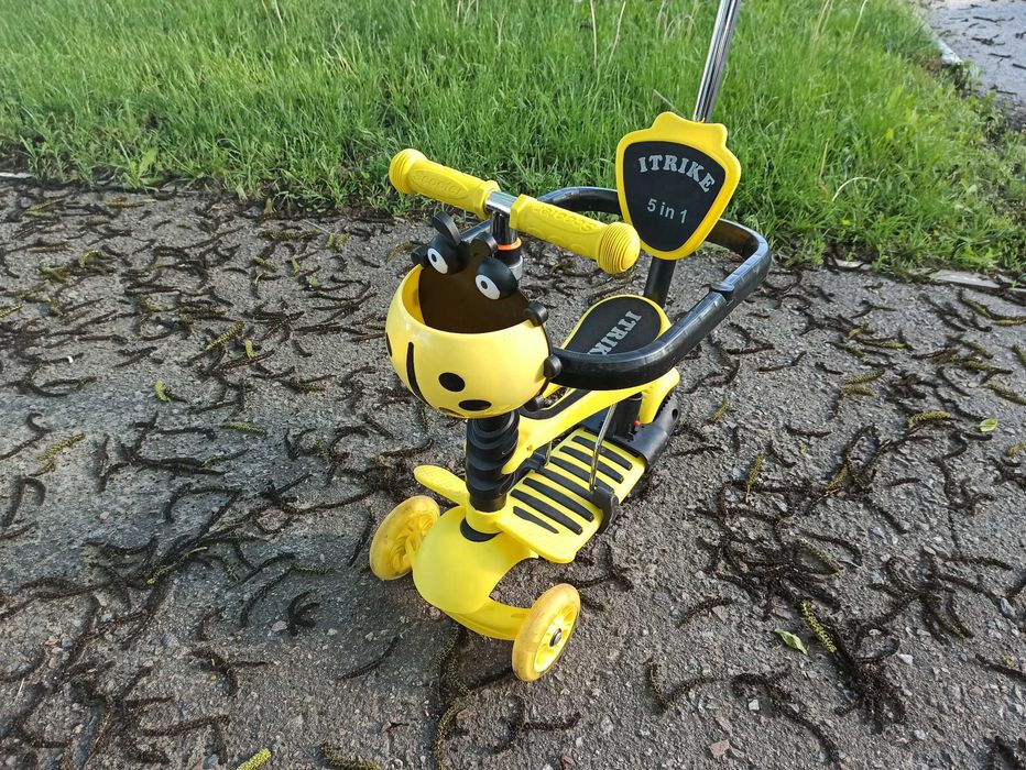 Дитячий самокат 5 в 1 + Бортики