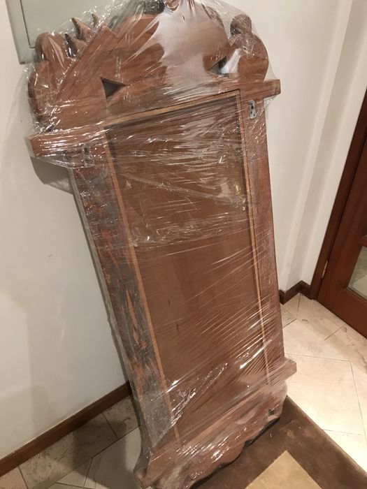 Espelho de antiquario (madeira maciça / natural esculpida)