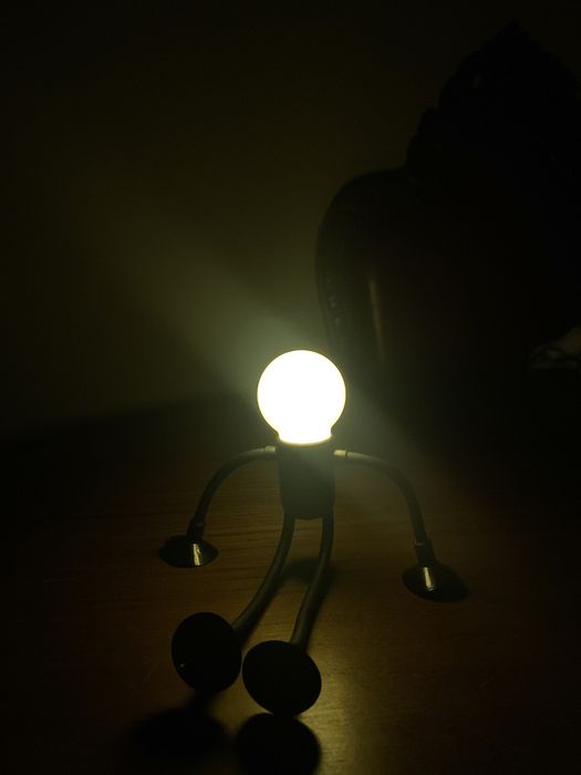 Mini candeeiro de luz noturna com ventosa decorativo