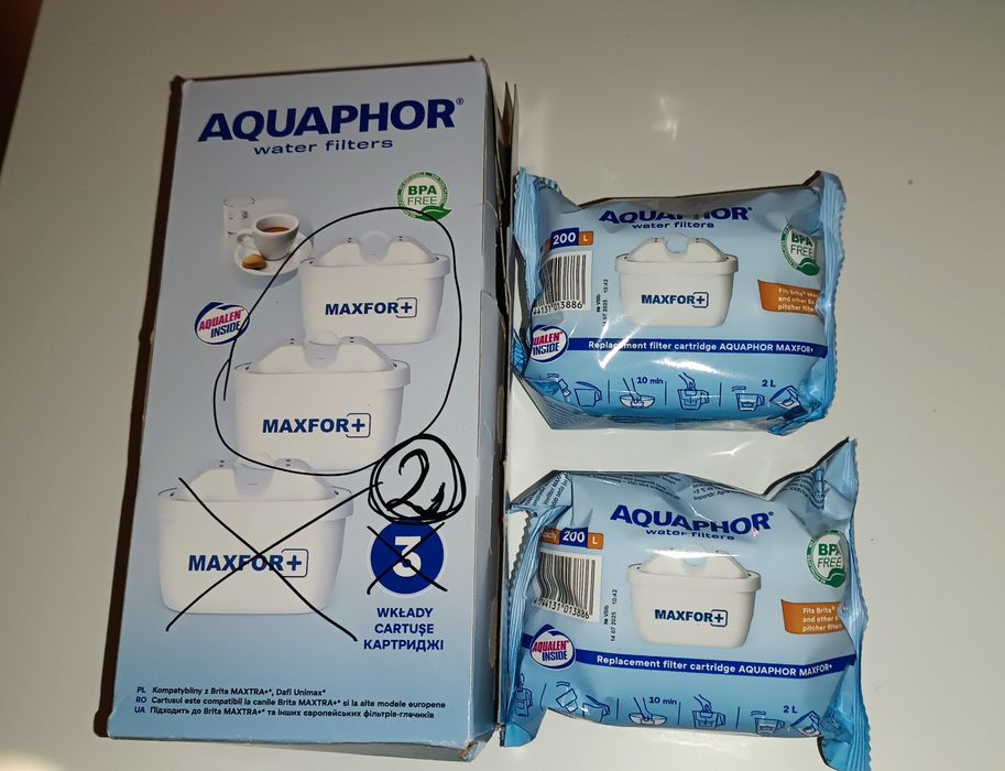 2 nowe wkłady do dzbanka filtrującego Aquaphor