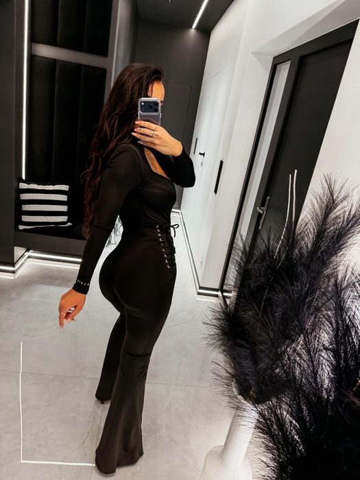 Legginsy damskie VEYA OLAVOGA czarne XS dzwony