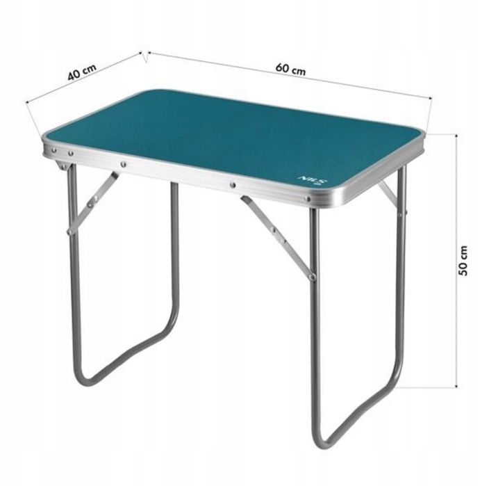 Składany stół turystyczny 60x40 – lekki, stabilny, wysyłka!