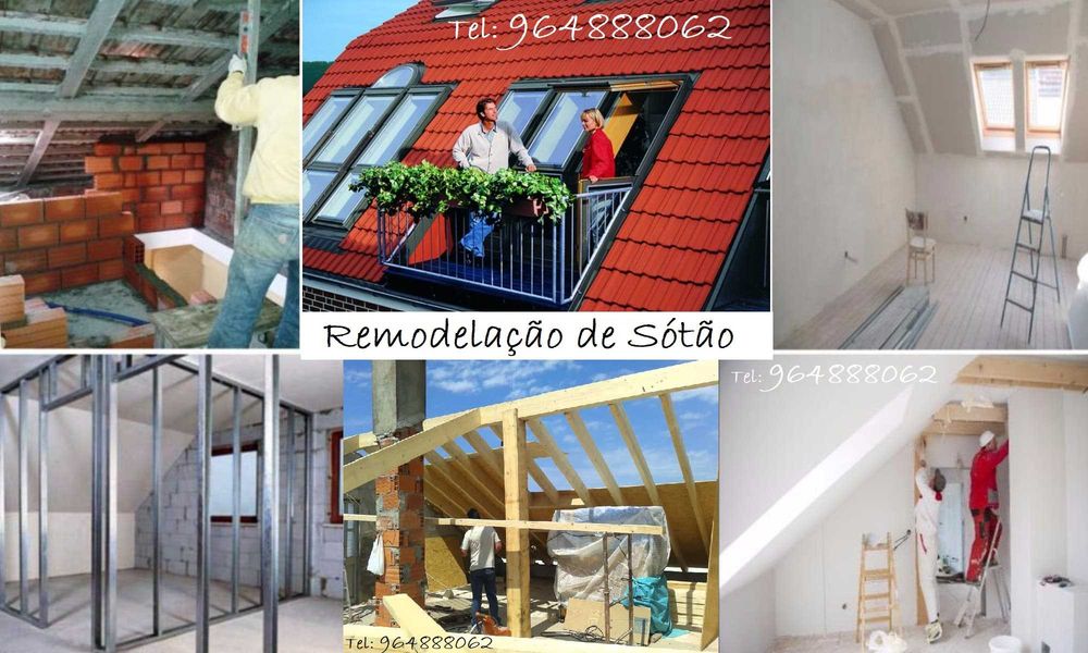 Limpeza de Sótão, Remodelação de Sótão, Aproveitamento de Sótão - transformação num espaço útil, funcional e habitável!
