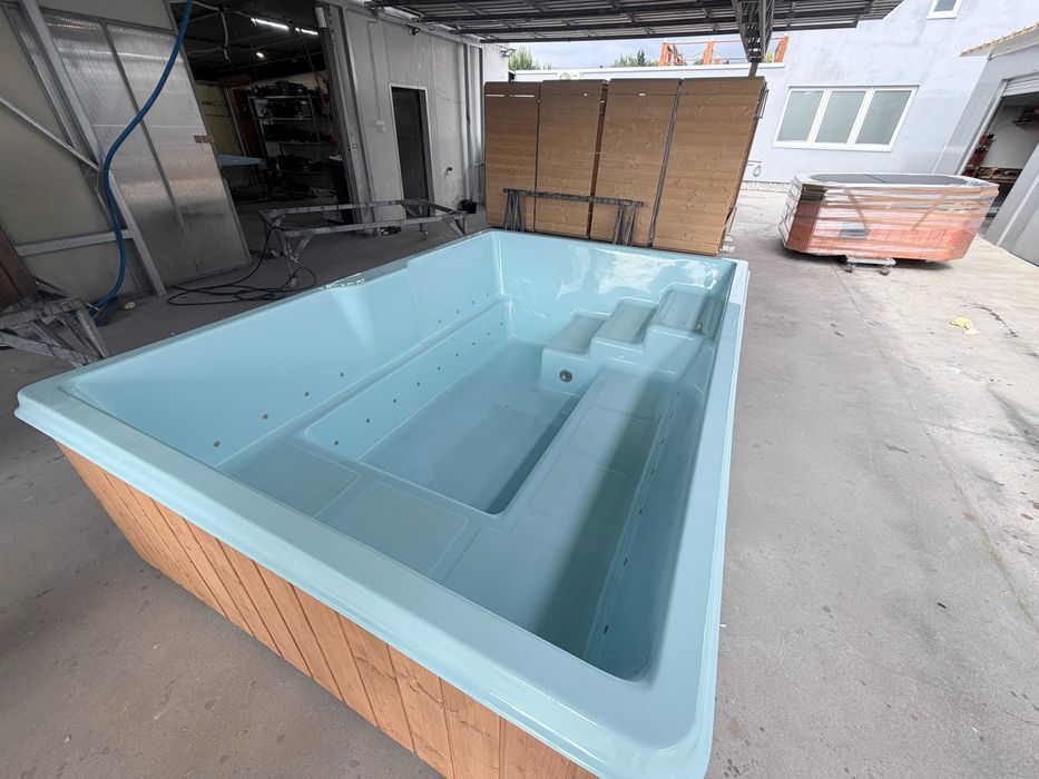 Basen 300 x 200 x 85 cm nowy filtracja oświetlenie jacuzzi basen balia