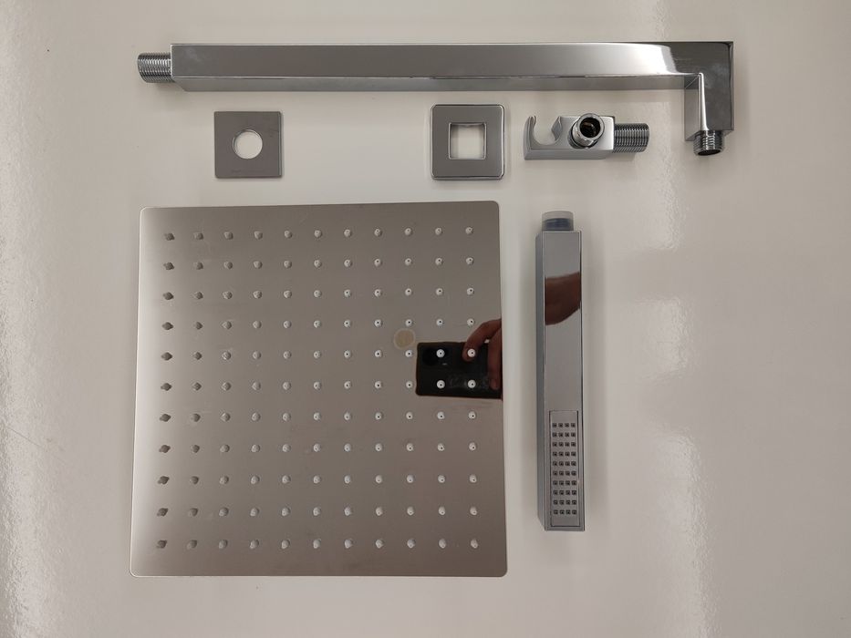 Chuveiro Rain Shower 30x30 Inox + Duche Mão NOVO - NEGOCIAVEL