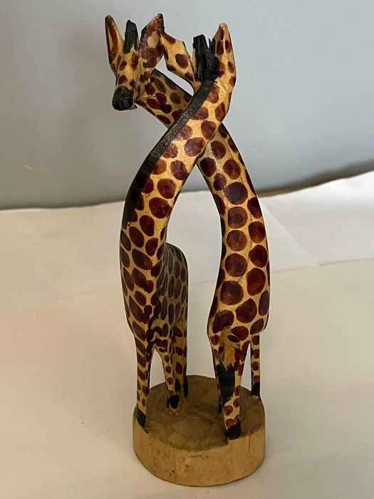 Żyrafa drewniana figurka 21 cm