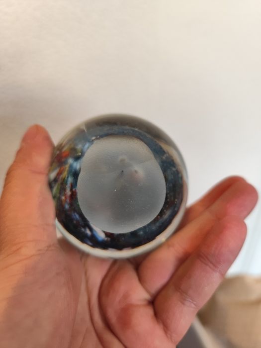 Szklana kula przycisk do papieru vintage retro prl