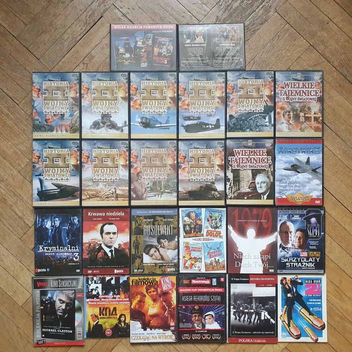Filmy dvd, ok. 10zł/szt