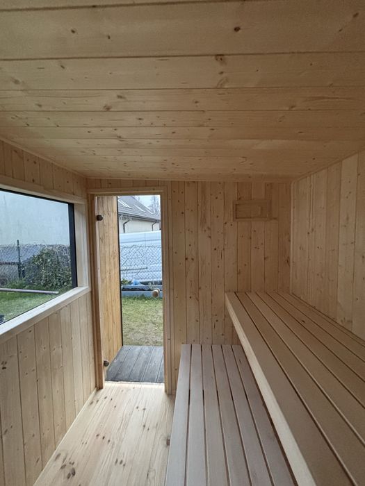 Sauna ogrodowa / zewnętrzna / kostka