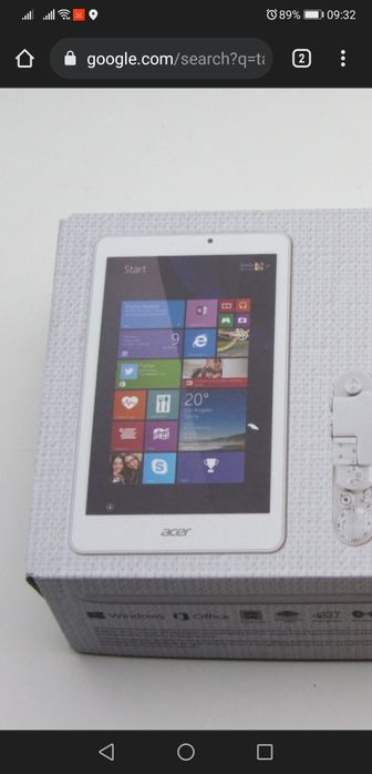 Tablet Acer Icónica 8 w1 - 810