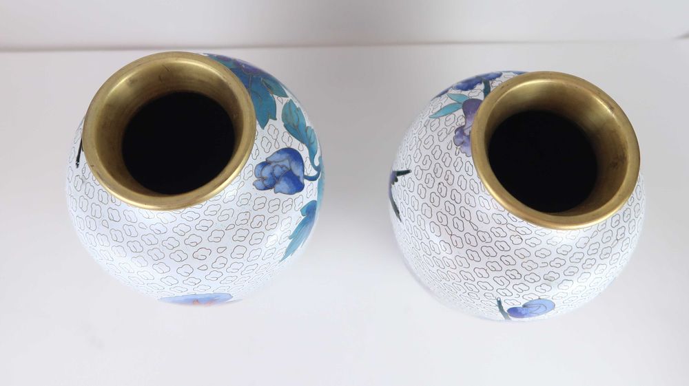 2 Jarras Cloisonné com 22 cm altura