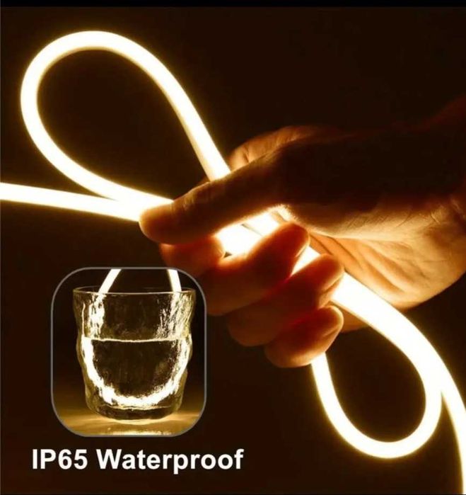 Світлодіодна 2м неонова стрічка з датчиком руху - USB (білий холодний)