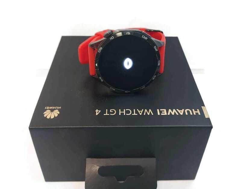 Smartwatch Huawei Watch GT 4 czarny (czerwony pasek)