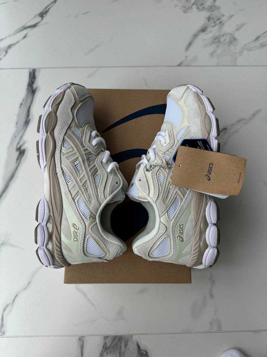‼️ НОВІ Кросівки Asics Gel NYC White Beige v2