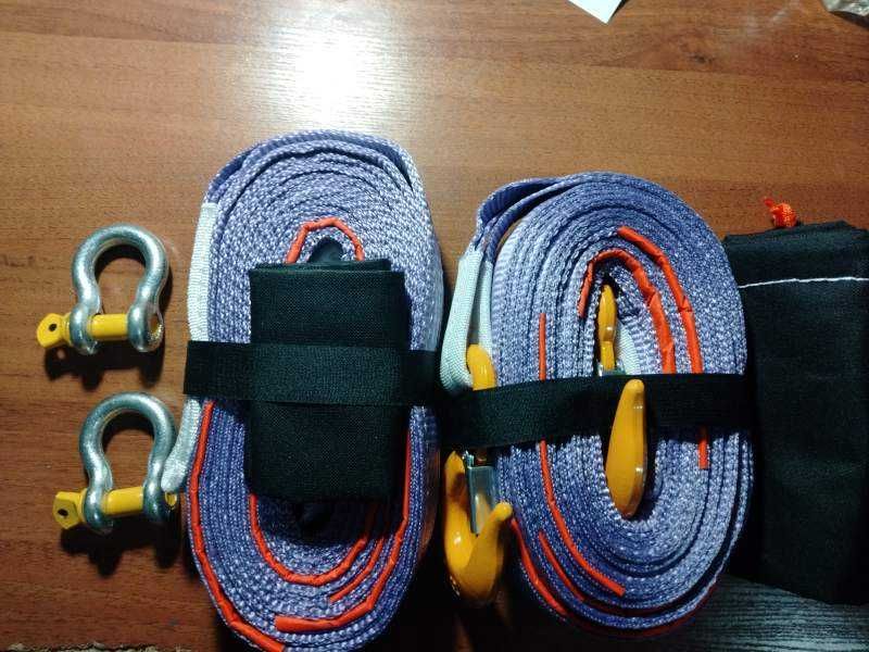 Трос буксировочный ремень скоба-скоба, петля-петля, крюк-крюк  НАЛИЧИЕ