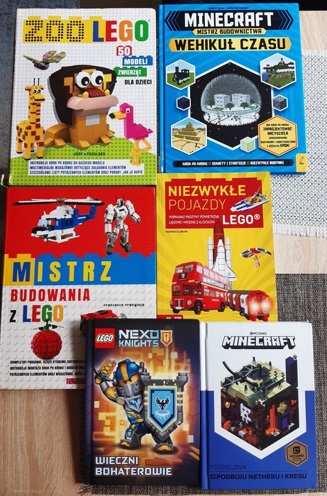 Książki LEGO i LEGO Minecraft - całość