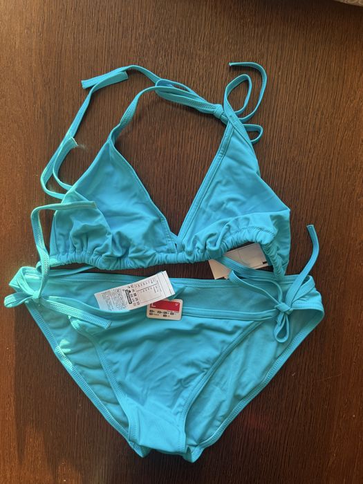 Strój kąpielowy nowy z metką Decathlon Olaian dwuczęściowy turkusowy