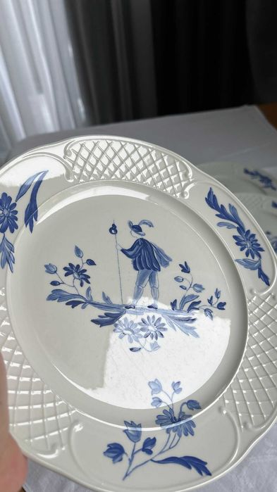 Komplet 6 talerzy Villeroy & Boch 24 cm "Moustiers style" France