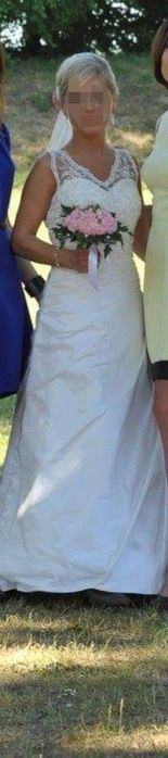 Piękna Suknia Ślubna XS/S Ecru wzrost ok. 155cm