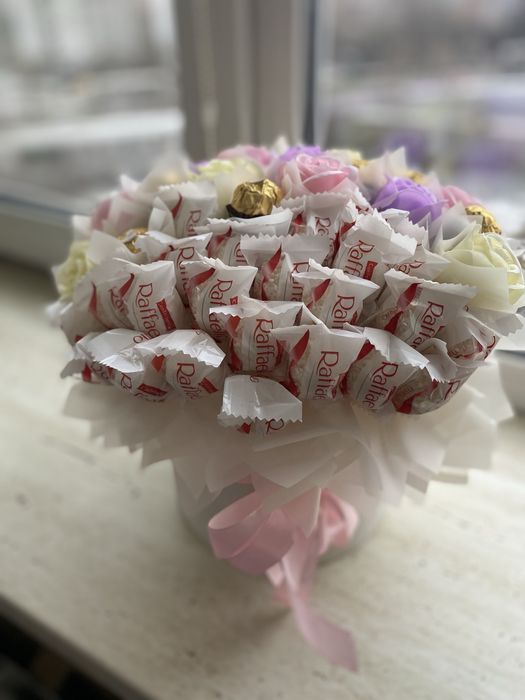 Смачні подарунки, вкусные букеты, букет с конфет, фуд букет, фудбукет