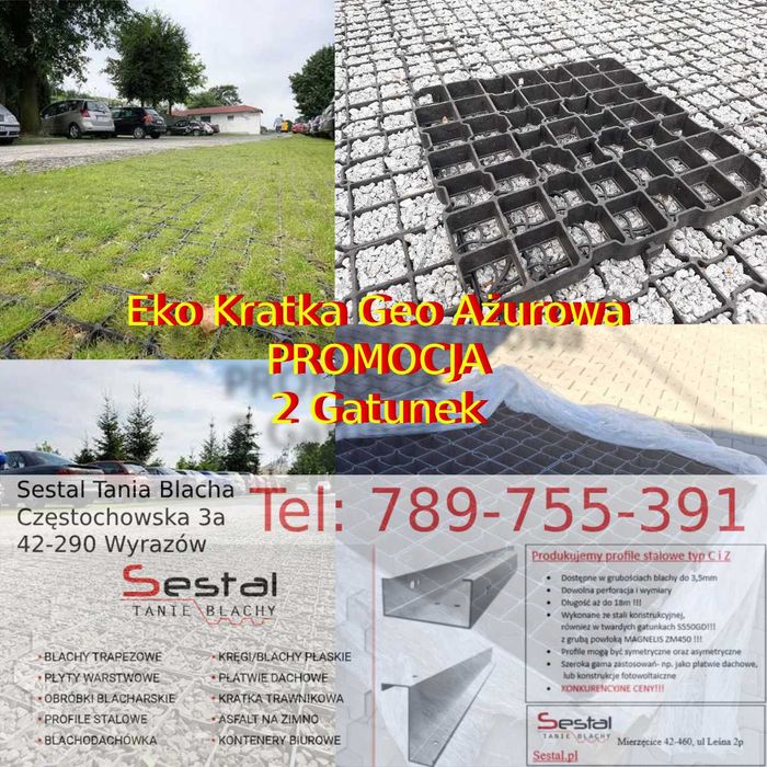 Eko Kratka Geo Ażurowa 3/5CM zamiast kostki brukowa kamień ziemia hit