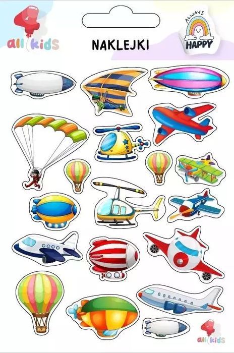 Naklejki dla dzieci Samoloty 2. All4Kids. Nowy Produkt