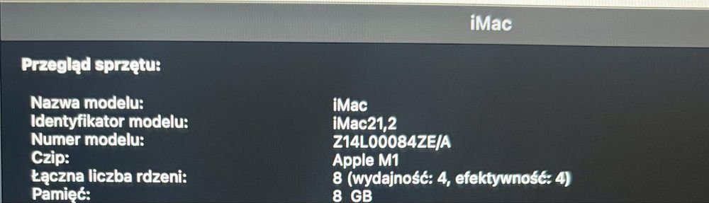 iMac 24” / Gładzik MagicTrackpad (USB-c) / Klawiatura Magic Keyboard